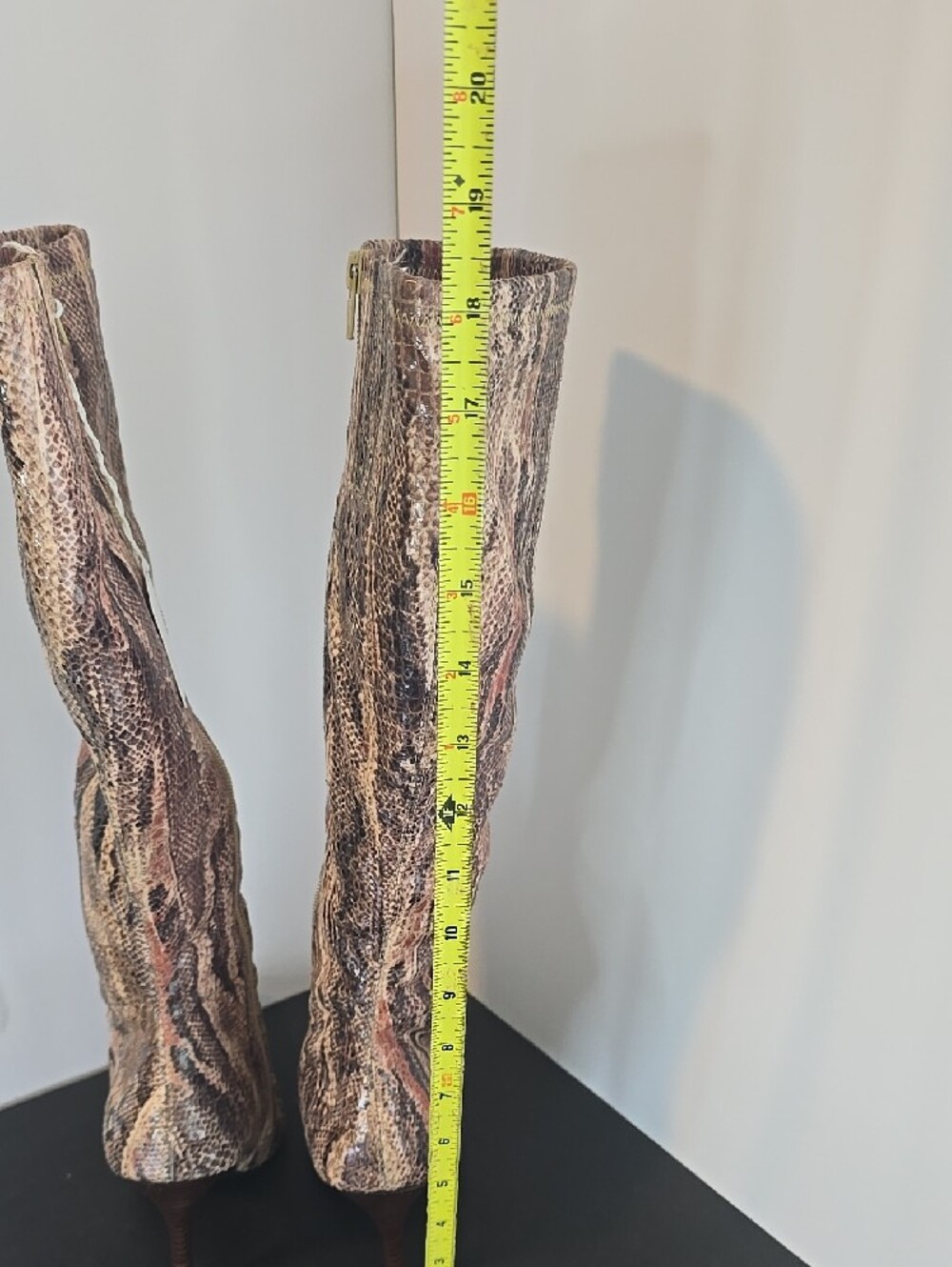 Vintage Luichiny Snakeskin Knee-High Boots - Picture 12 of 16